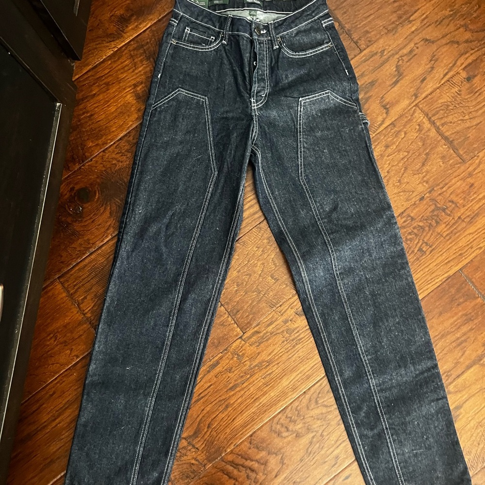 High-Rise Straight Leg Dark Wash Jeans | Size 2 / 32” Inseam | NWT